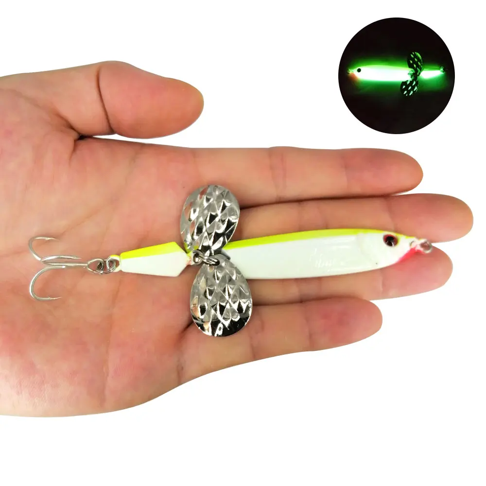 

AS Leurre 60g Slow Pitch Jig Glow Cast Spoon Lure Fishing Hooks Sinking Metal Fish Pesca Saltwater Artificial Hard Baits Angler