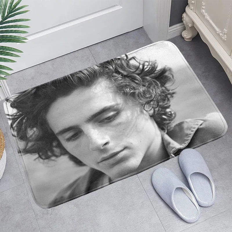 

Timothee Chalamet Doormat Floor/Bath/Kitchen/Beach Mat Flannel Sponge Fabric Printed Shaggy Custom Decoration For Bedroom
