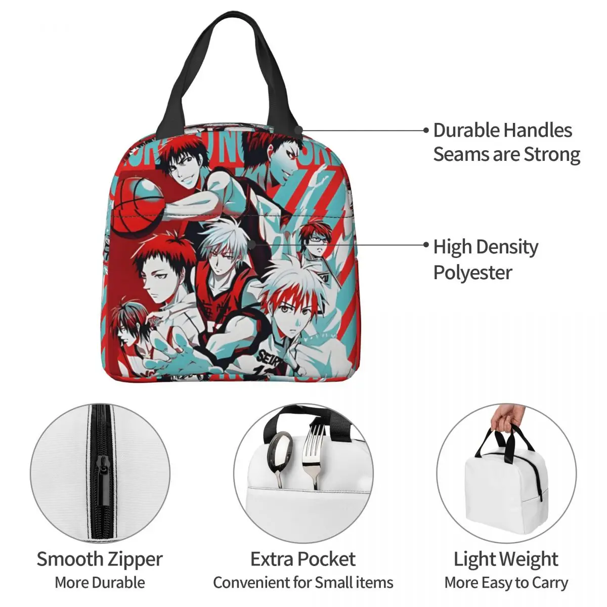 Модный пищевой контейнер Kuroko и баскетбольный герметичный изолированный Haikyuu для