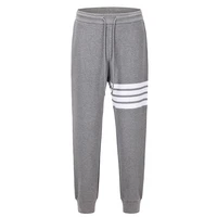tb thom men pant spring autunm fashion brand sweatpants classic waffle cotton striped 4 bar trousers casual loose sports pants