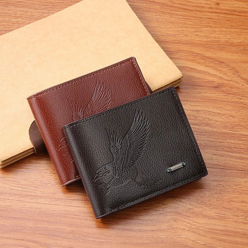 

Men Purse Black PU Leather Multiple Slot Casual Large Capacity Coin Wallet Male Card Holder Purse