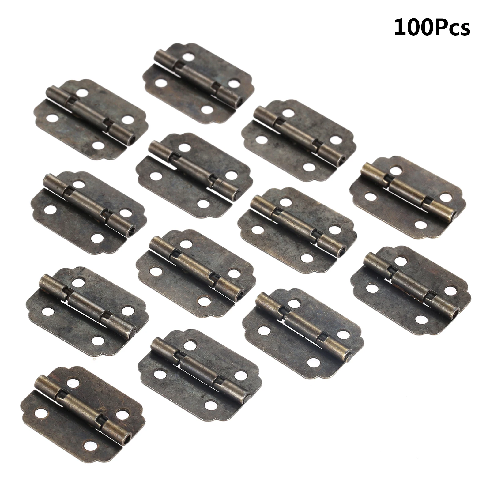 

100 шт., античные бронзовые петли с 4 отверстиями, 22 х17 мм