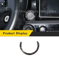 for toyota hilux 2015 2021 soft carbon fiber car one key ignition start stop circle decorative sticker car interior accessories