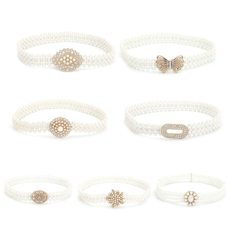 

Ремень с жемчужными бусинами, декоративные ремни для женских платьев, стиль ретро