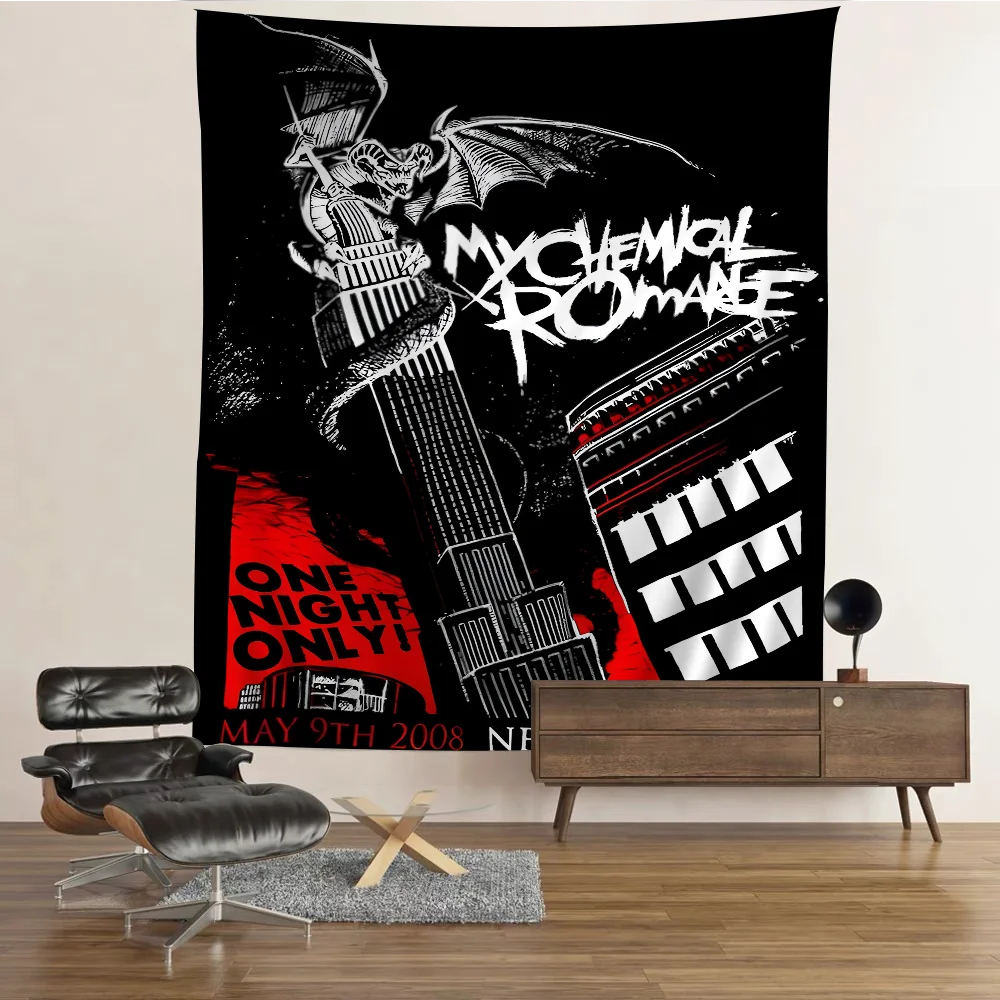 Гобелен My C-Chemical R-Romance Band Вязаный полиэстер/хлопок Прямоугольная форма Моющаяся в