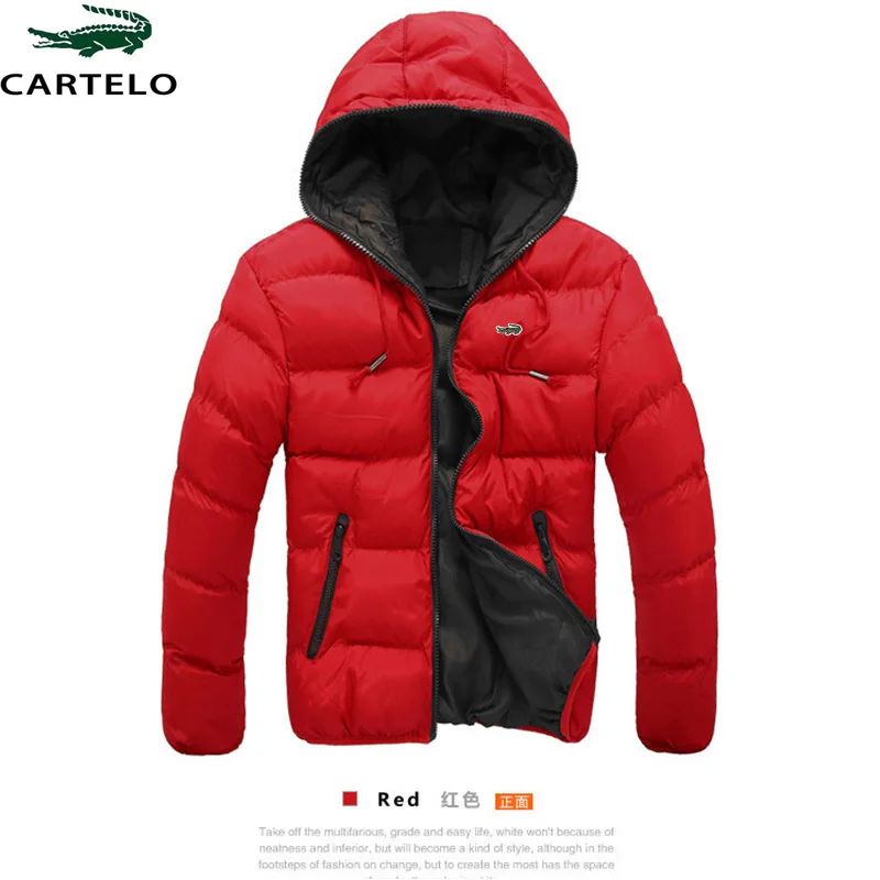 Men's embroidered Winter jacket Fashion Casual Trench coat Hooded Warm Coat Coat Oversized outdoor camping jacket Men's clothing