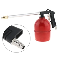 red aluminum alloy pot type pneumatic spray gun paint sprayer with 6mm nozzle caliber for furniture factory facilities