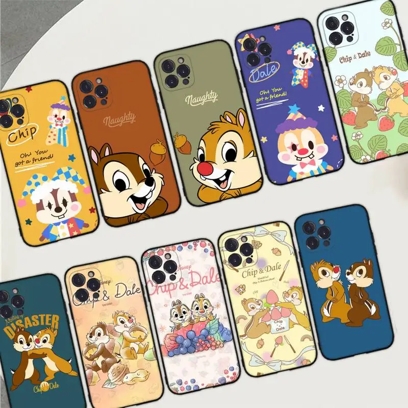 

Disney Chip And Dale Phone Case Silicone Soft for iphone 14 13 12 11 Pro Mini XS MAX 8 7 6 Plus X XS XR Cover