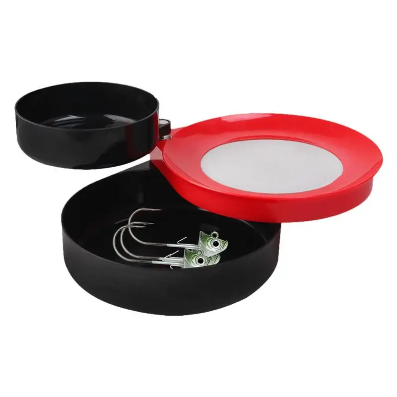 

Fish Bowl Bait Plate Pull Bait Tray 3 Layers Non-stick Pan Full Magnetic Lure Storage Box Non-stick Pan Pull Bait Tray Tackle