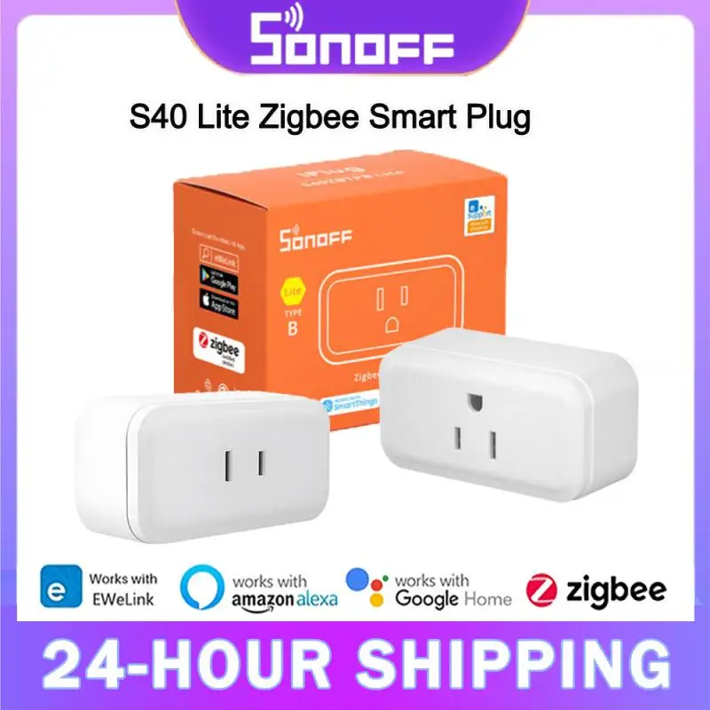 SONOFF S40 Lite Zigbee Smart Plug Розетки Поддержка Amazon Alexa и Google Home Bridge Беспроводная умная