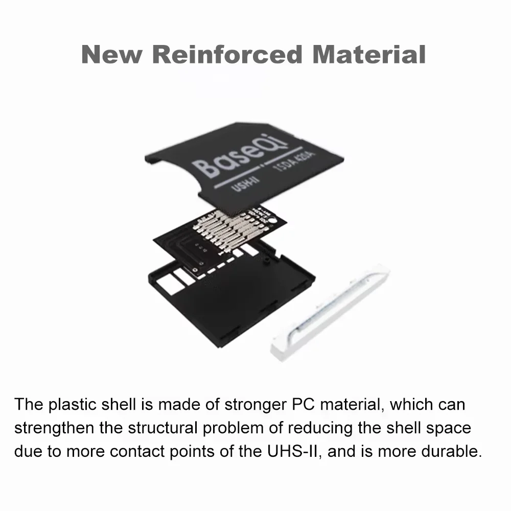 Фото Адаптер для карт Micro SD BaseQi для MacBook Pro 14/16 дюймов (M1/M2/M3/M4/M5 Pro/M5 Max), алюминиевый, для Mac Pro Mini, устройство для чтения карт №1