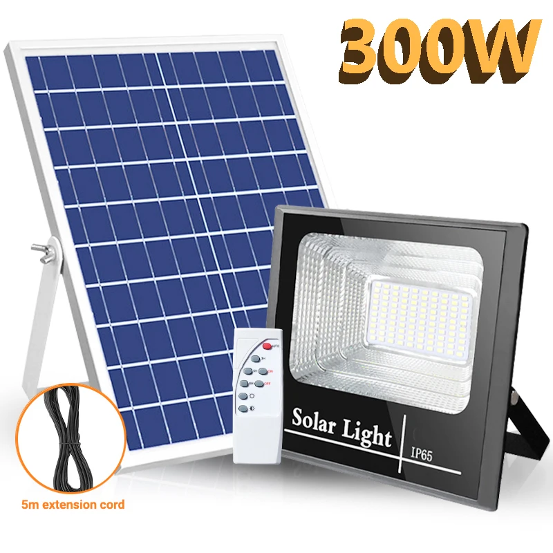 

Solar High bright LED Flood Light Waterproof 50W~300W Outdoor Spotlight Pendant Light Solar Bulb with Remote Control