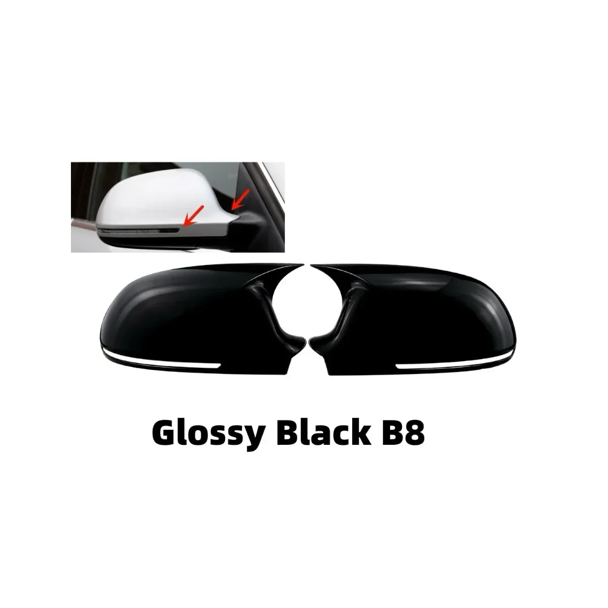 Пара накладок на зеркало дверное крыло для Audi A3 A4 B8 A5 A6L A8L RS6 S8 Q3 с добавлением
