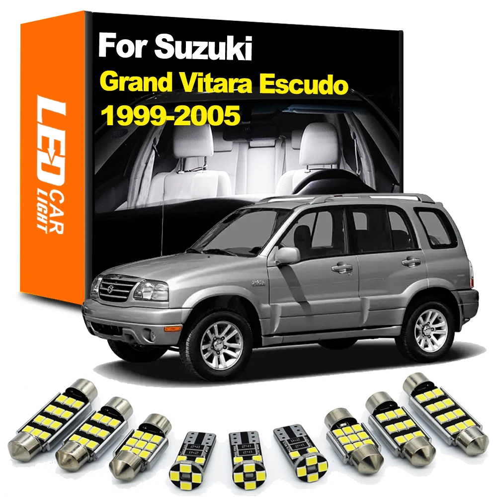 Zoomsee 12Pcs Bulb For Suzuki Grand Vitara Escudo 1999 2000 2001 2002 2003 2004 2005 Car Reading Canbus Interior LED Light Kit