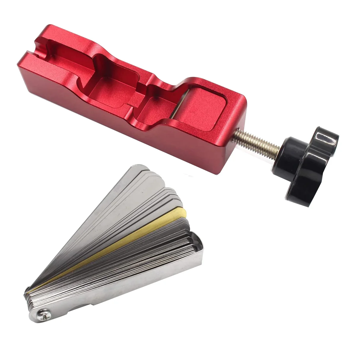 

Plug Gap Tool Kit Compatible with Most 10mm 12mm 14mm 16mm Plugs,(RED+Feeler Gauge)
