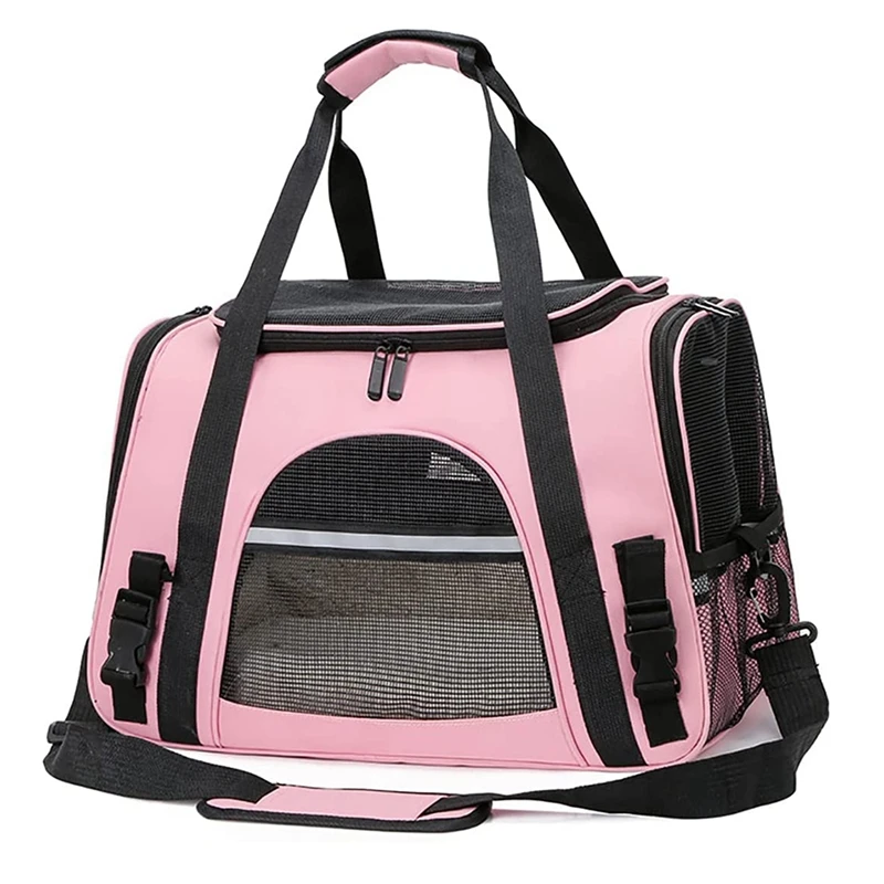 

Soft Pet Carrier Bag, Cat Dog Rabbit Carrier Portable Transport Bag ,Foldable Pet Handbag with Mesh Side Shoulder Strap