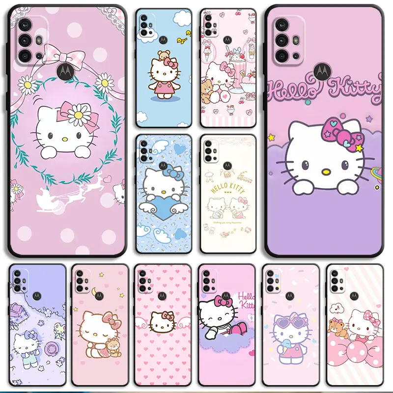 

Case For Motorola G31 E6s G8 Plus Power G30 20 30 Pro G60 G22 G9 Play G Stylus 2022 Bumper Back Cover Japan Sanrio Hello Kitty