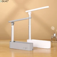 portable led reading table lamp foldable retractable desk lamp stepless dimming bedroom study office night light usb charging