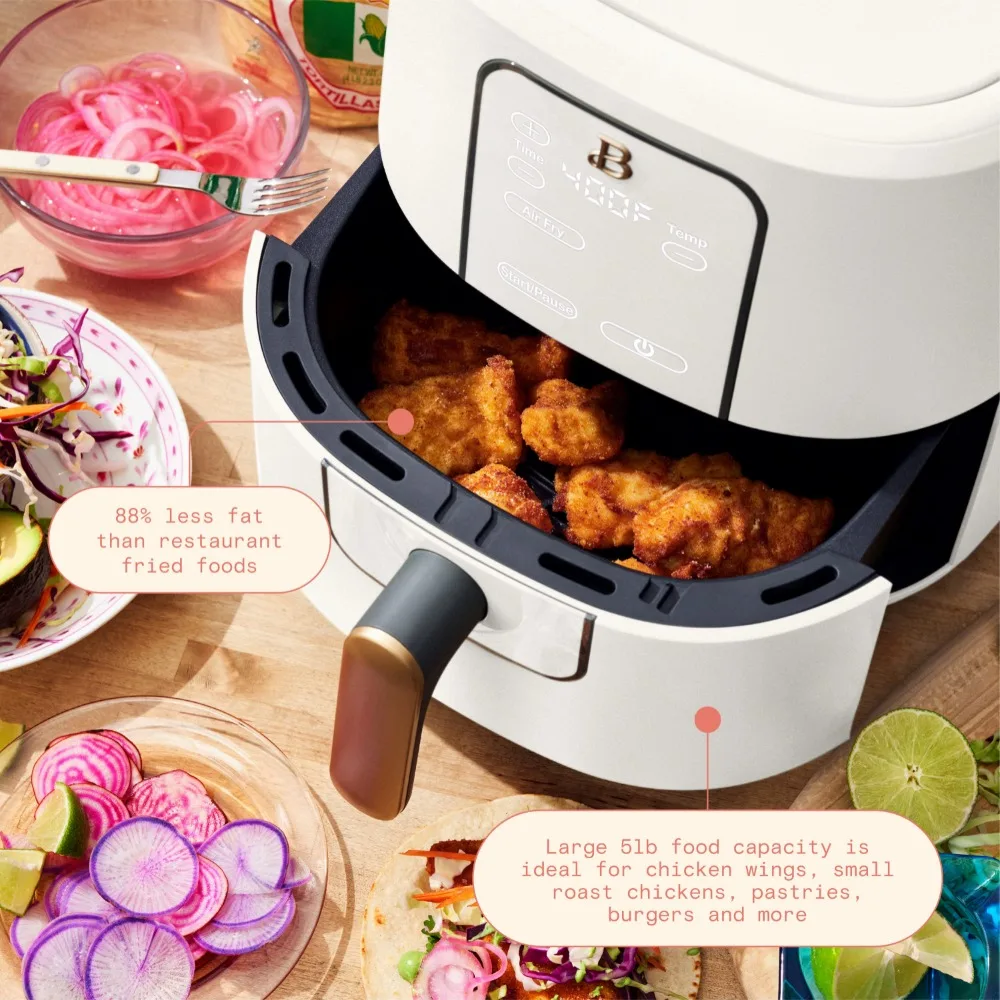

Air Fryer Nonstick Cookware Stainless Steel 6-Quart with Touchscreen Removable Tray Kitchen