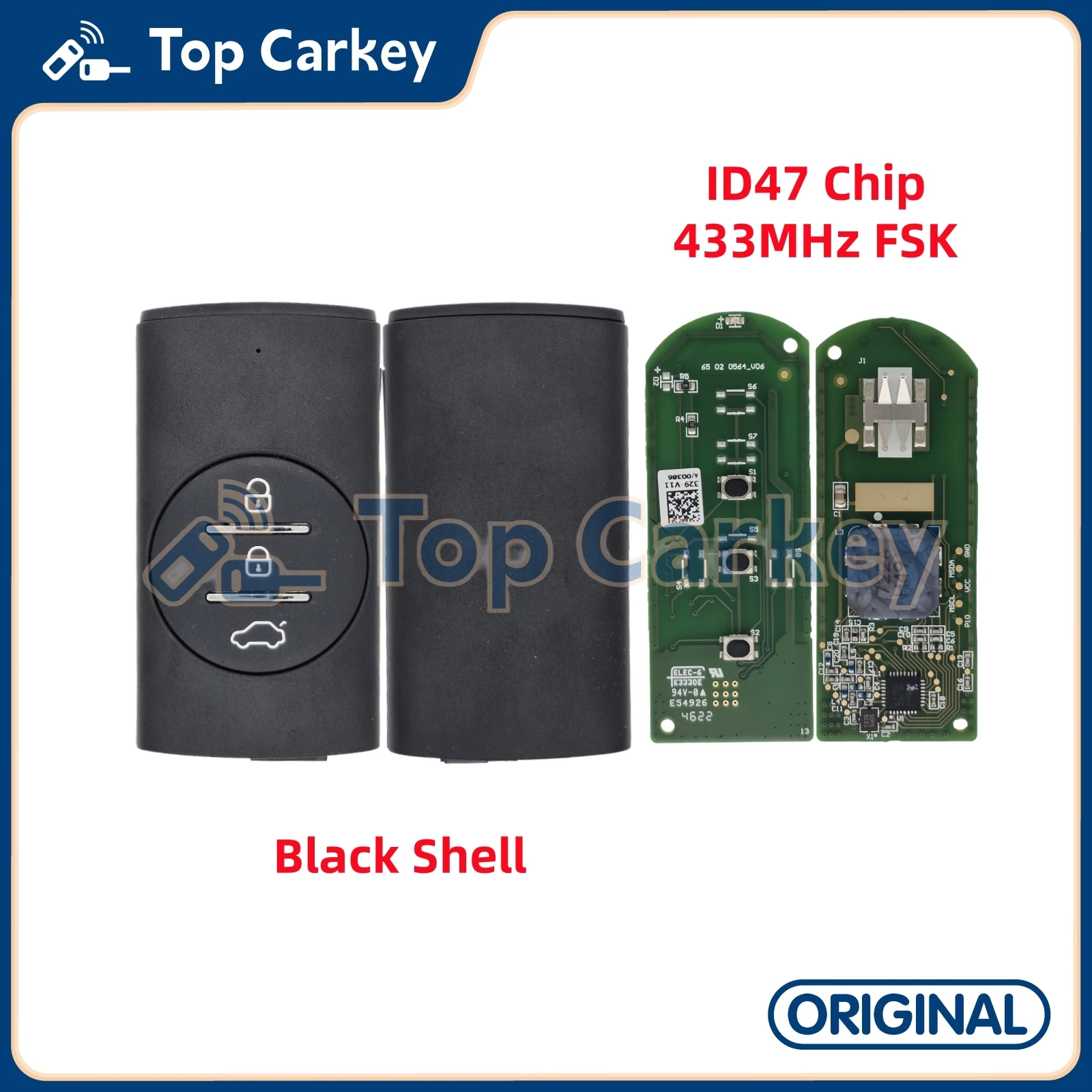 

Оригинальный смарт-ключ TopCarkey ID4A ID47 433 МГц для Chery Tiggo 3X 5X Tiggo 7 Plus 8 Plus Exeed Vantas TX Exeed VX LX TXL