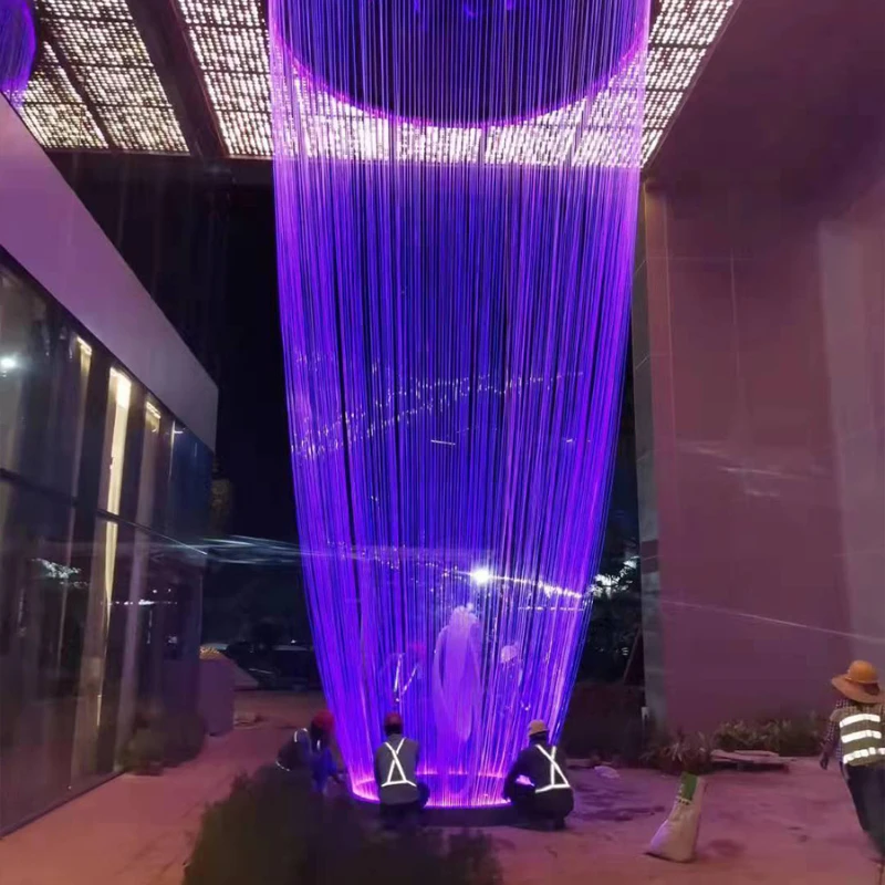 

Cable water curtain, optical fiber, steel wire, water curtain, waterfall, digital water curtain decoration, light, musicfountain