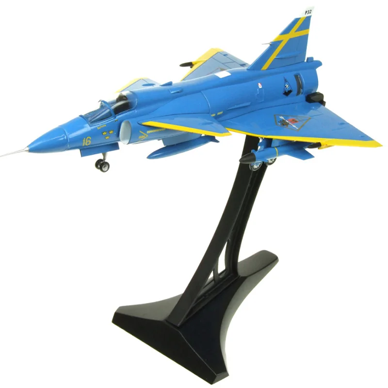 

Литый под давлением металлический сплав для Saab F16-32 шведская модель ВВС масштаб 1/72 модель самолета истребителя игрушка для коллекций