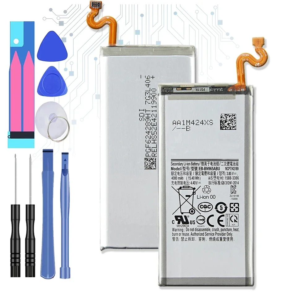 Аккумуляторы 4000 мАч для Samsung Galaxy Note 9 N9600 SM-N9600 EB-BN965ABU EB-BN965ABE Сменный аккумулятор