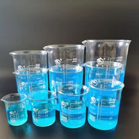 10pcsset 25501001502002503005008001000ml borosilicate glass beaker low form high quality chemistry lab glassware