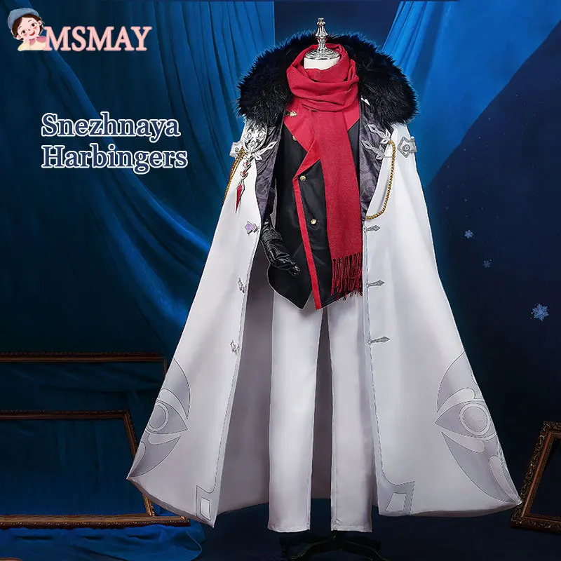 

Костюм для косплея MsMay Game Genshin Impact, тартаглия, Fatui, мужские костюмы Fatui Snezhnaya Harbingers, Модный Плащ всех размеров, женские и мужские костюмы