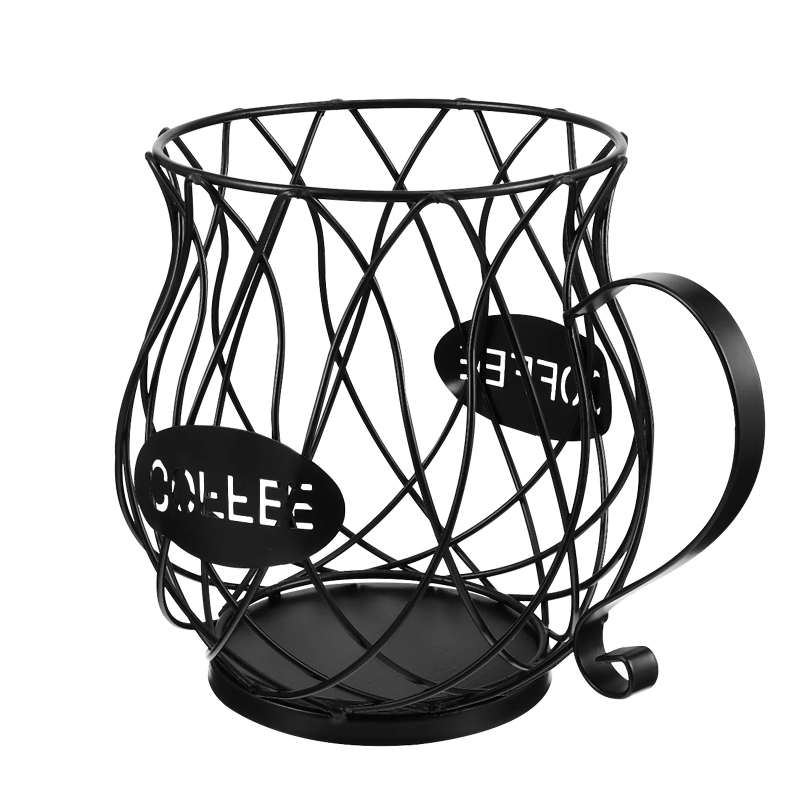 1pc Coffee Capsules Holder Storage Basket Metal Storage Coffee Capsules Organizer Iron Organizer