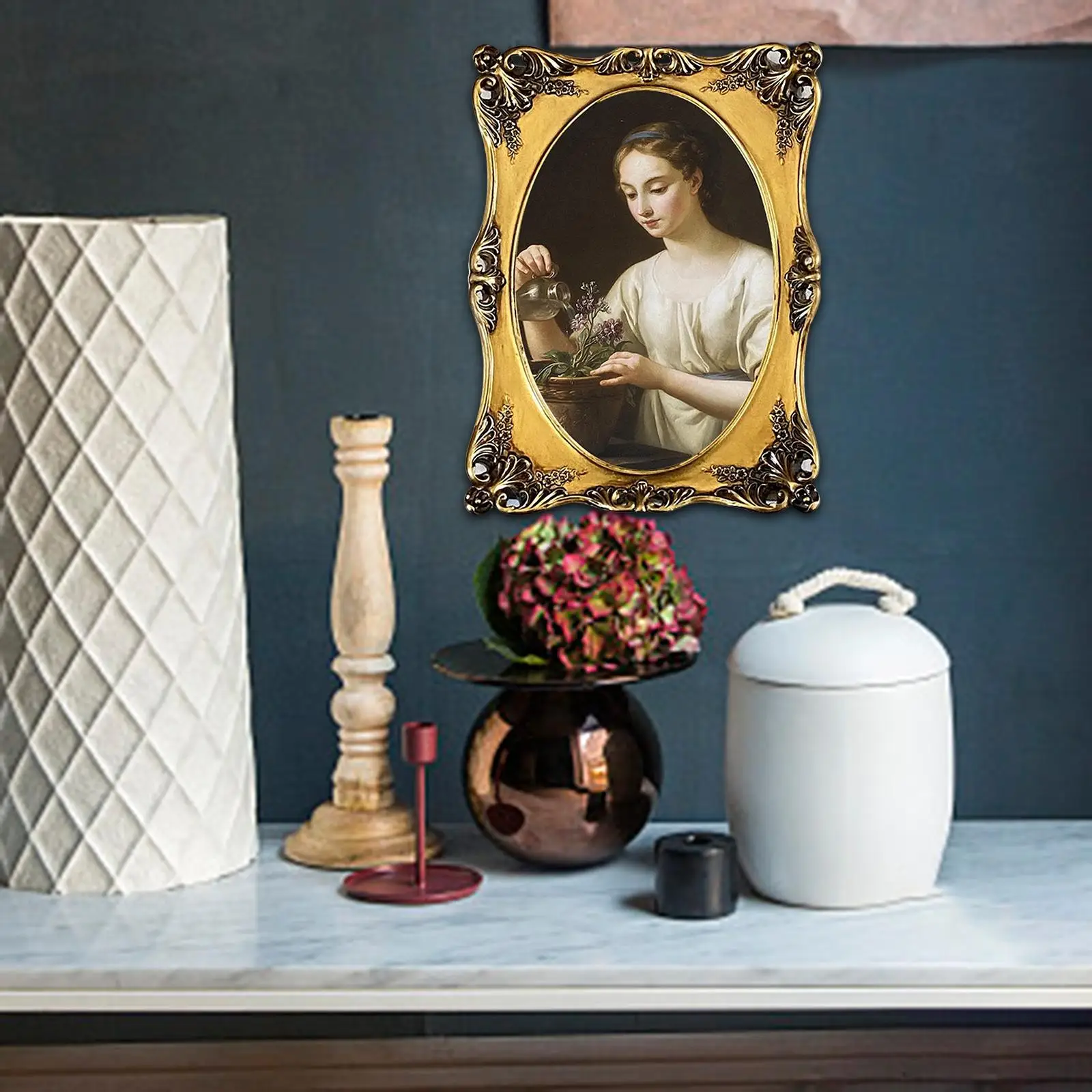 

Декоративная фоторамка из смолы, креативная настенная фоторамка в американском стиле для гостиной, отеля, спальни, украшение