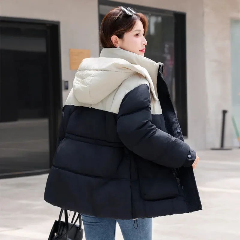 Женское пальто с хлопковой подкладкой новинка зимы 2024 толстые длинные пуховые