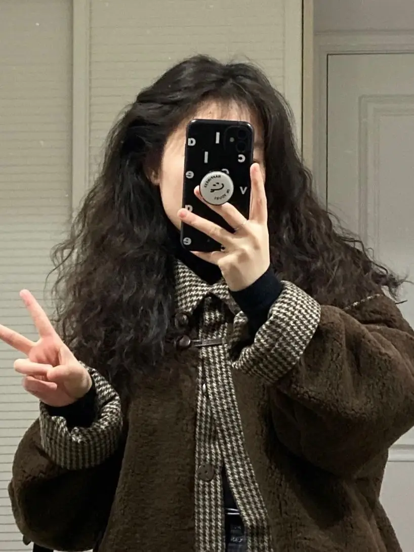 

Зимнее Хлопковое платье в стиле пэчворк, новинка 2022, женское свободное утепленное пальто оверсайз из овечьей шерсти