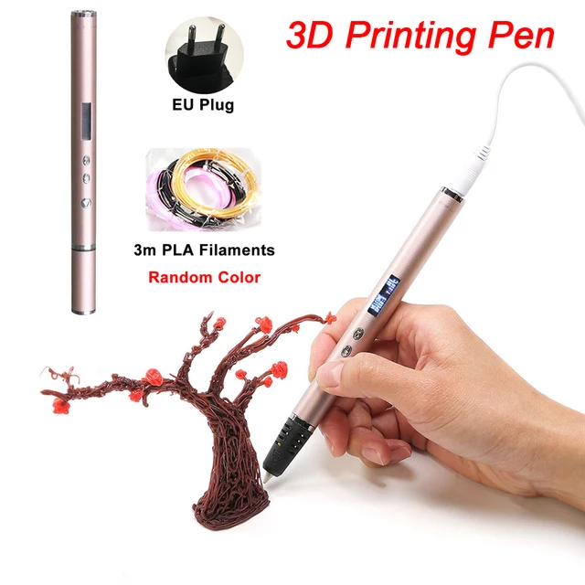 RP900A DIY 3D Printer Pen Kit 1.75mm ABS/PLA Filament Professional Printing Drawing Pens with OLED Display for Birthday Gift 1