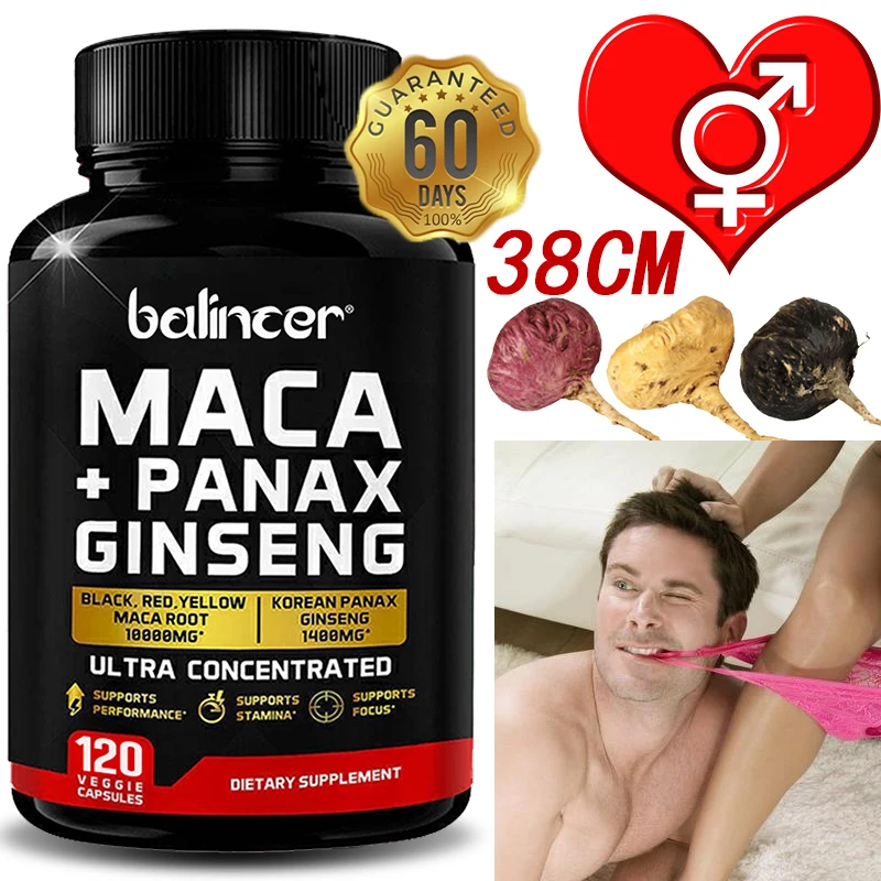 

Natural Maca Root Enhancement Supplement Improves Male Function Strength Enhancer Ginseng Extract Ultra Potent ,Highly Purified