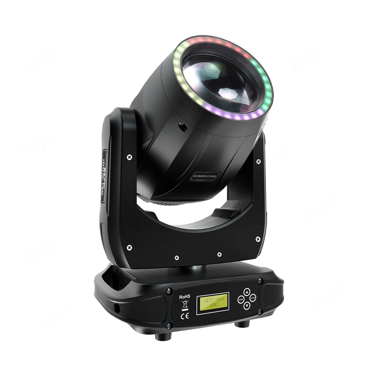 

100W LED Moving Head Spotllight with Halo Aperture Strip Touch Screen Beam Gobo Stage Lighting