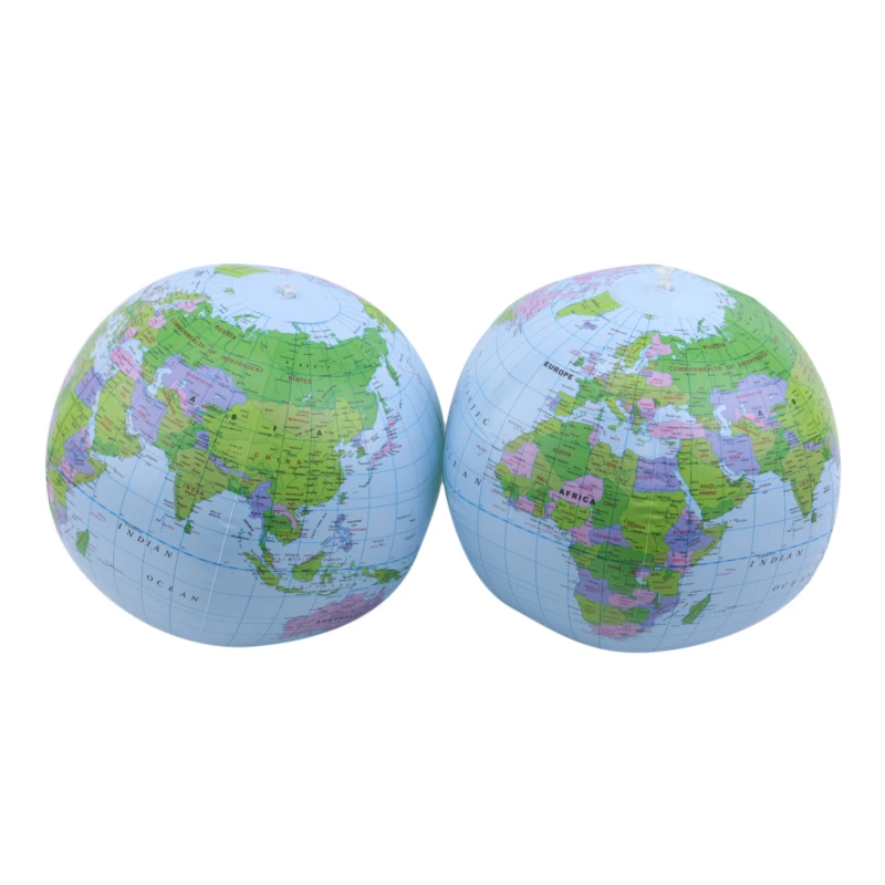 

Beach Ball Toy English Version PVC Inflatable Globe World Map Balloon Beach Bath Toys for Kids Funny Gift