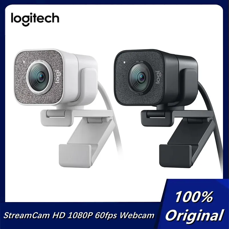 

Original Logitech StreamCam Full HD 1080P 60fps Webcam USB Camera Buillt in Microphone auto Focus and Exposur for YouTube Gaming