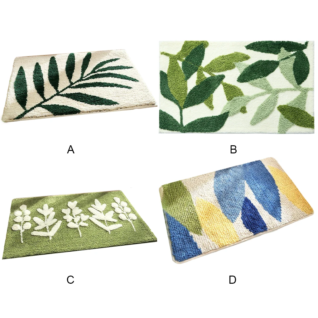 

Прямоугольный Коврик для ванной комнаты, водопоглощающий растительный ковер для пола, коврик для ванной и душа, моющиеся коврики, принадлеж...