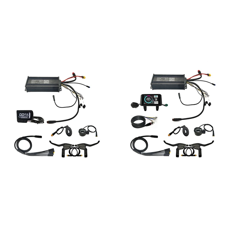 

36V 48V 52V 1000W-1500W 35A 3-Mode Sine Wave Ebike Controller with Colorful LCD Display Waterproof Conversion Kit