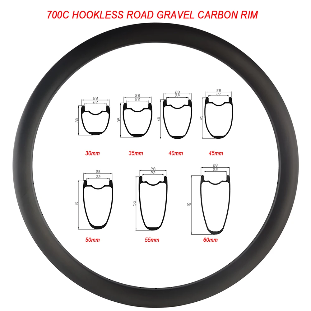 

Бескамерный обод для велосипеда 700C 30 35 40 45 50 55 60 мм, Ширина 28 мм