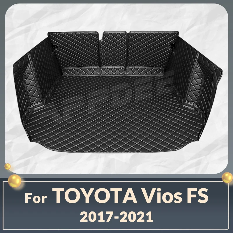 

Auto Full Coverage Trunk Mat For Toyota Vios FS 2017-2021 20 19 18 Car Boot Cover Pad Interior Protector Accessories