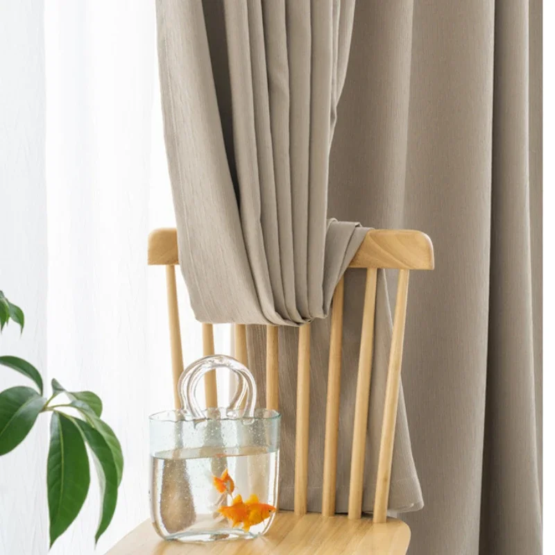 Цвет чая с молоком японская занавеска в стиле ваби-саби простая скандинавском