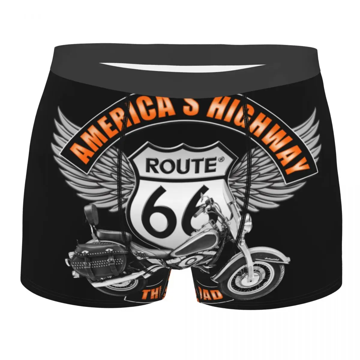 

Americas Highway Men Underwear Route 66 Mother Road Classic Retro Oldschool Boxer Briefs Shorts Panties Fashion Soft Underpants