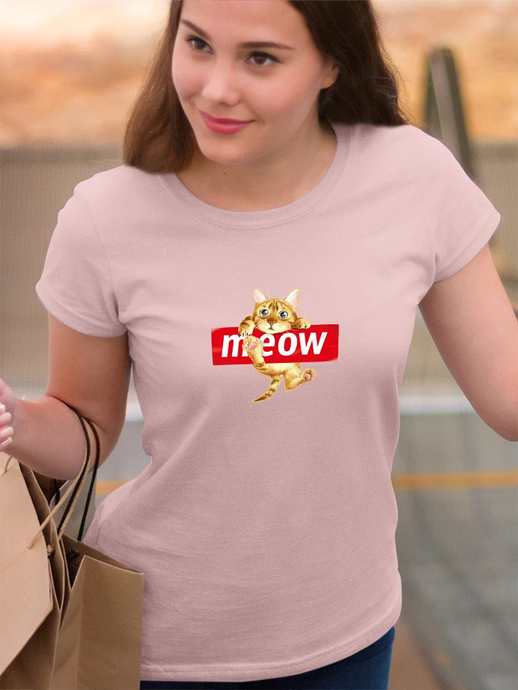 ropa эстетические мягкие топы для девочек футболка с мяу черная кошка забавная