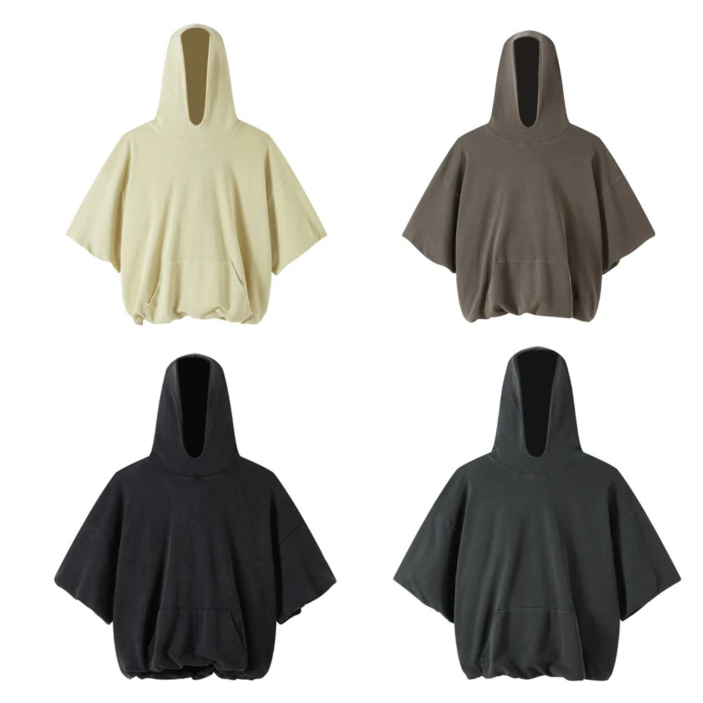 

Oversized Design 2023 New Bodybuilding Men Spring Summer Short Sleeve Hoodies Tees Unisex Hip Hop Streetwear Cotton Pullovers