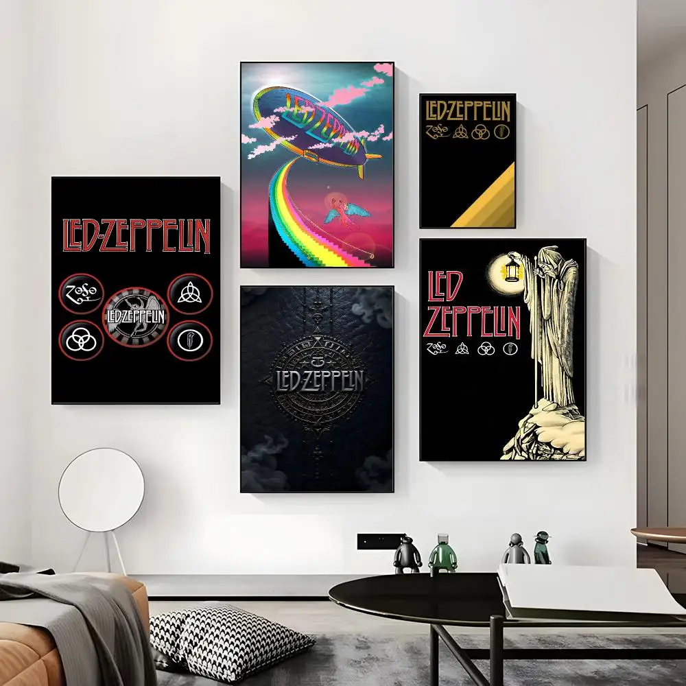 Фото Постер POP Band L-Led Z-Zeppelin, HD-печать на бумаге, для дома, гостиной, спальни, прихожей, бара, кафе, художественное украшение. №1