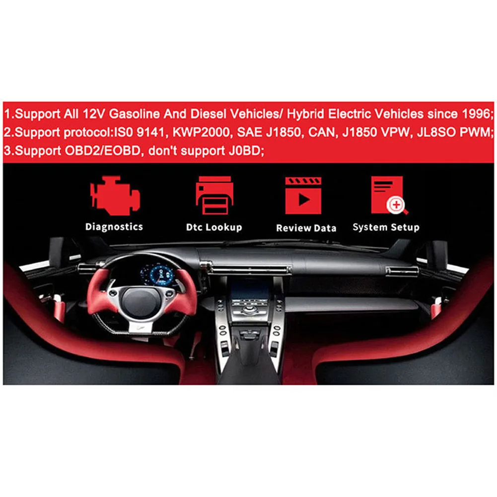 Фото Автомобильный сканер MS509 KW808 для автомобилей с OBDII/EOBD, поддержка протоколов J1850, ISO9141, KWP2000, CAN, просмотр данных в реальном времени №3