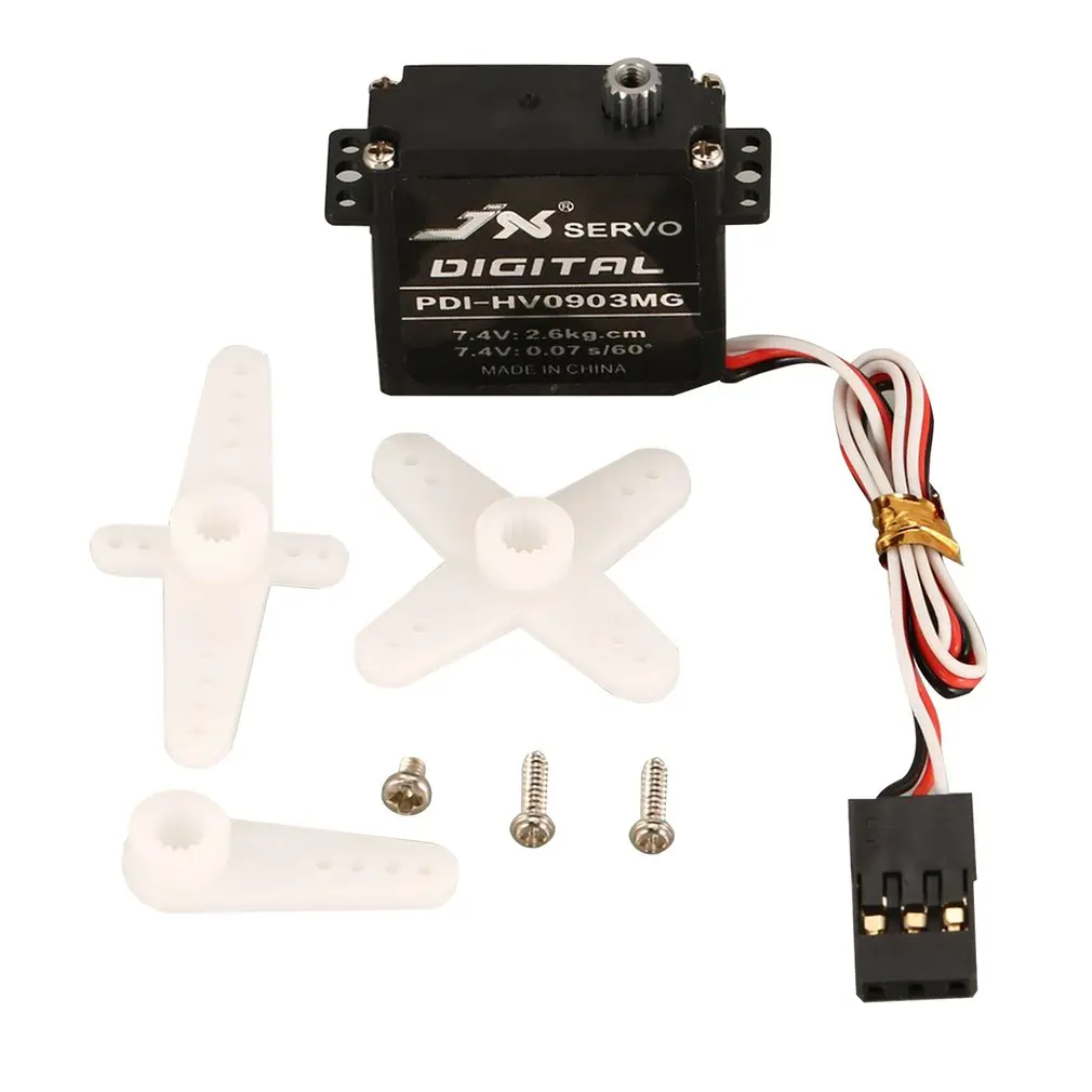 

RC Drone JX PDI-HV0903MG Mini Steering Torque Digital Metal Gear Core Servo for RC Fixed Wing Airplane Plane Drone