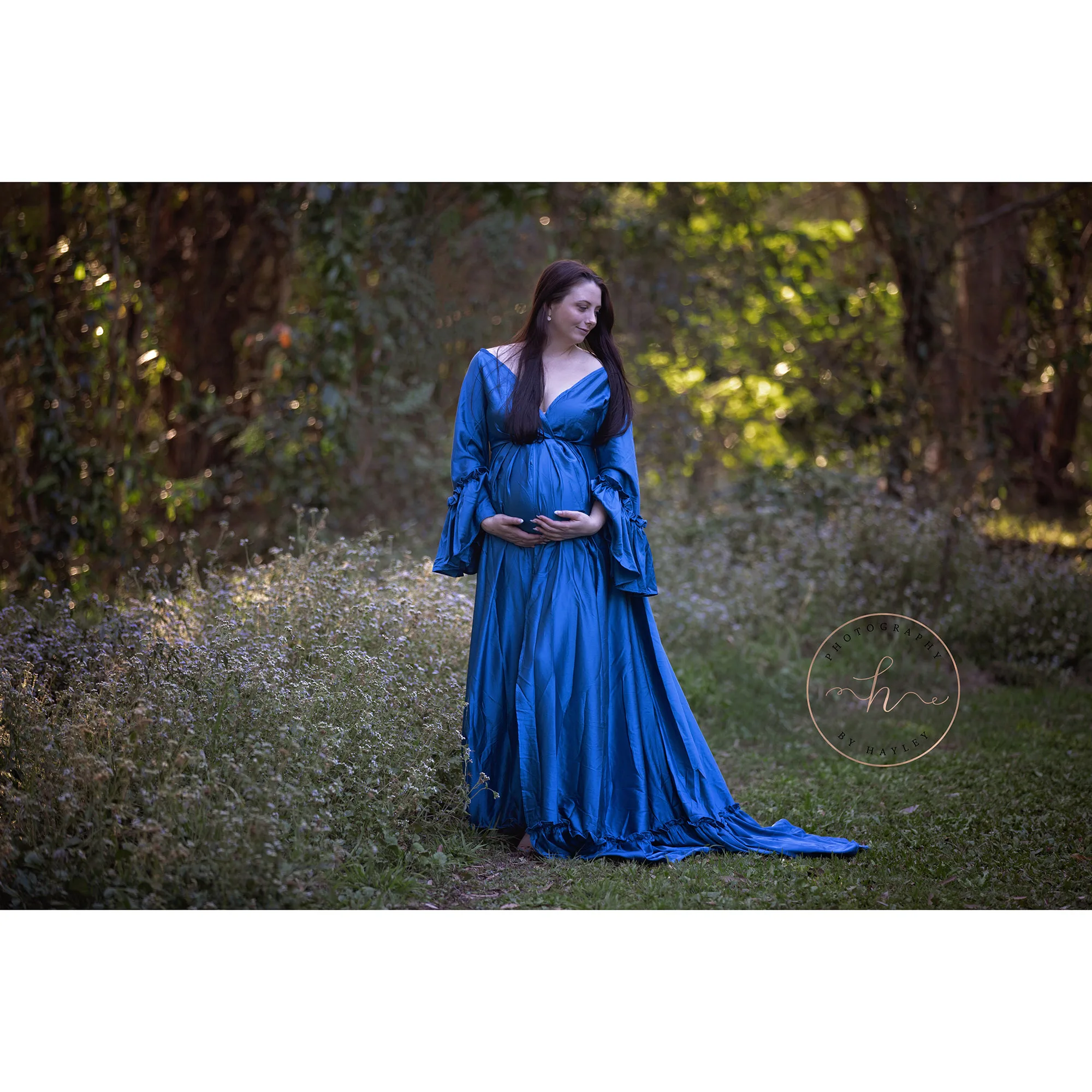 Don&Judy Silk-like Maternity Robe Photoshoot Dresses Maxi Long Pregnant Women Christmas Costume Pregnancy Photography Clothes enlarge
